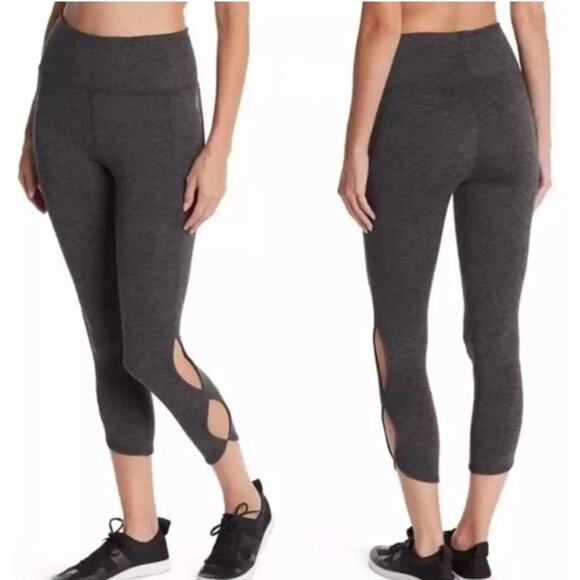 Free People Movement Infinity Active Charcoal Crop Legging Pants Medium NEW NWT - Picture 1 of 7